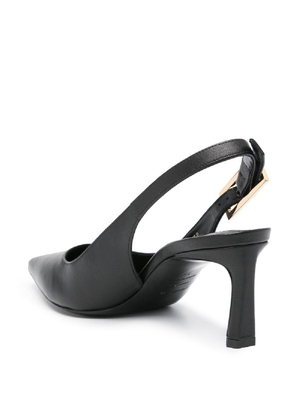 SR Nora Lambskin Buckle Slingback Heel