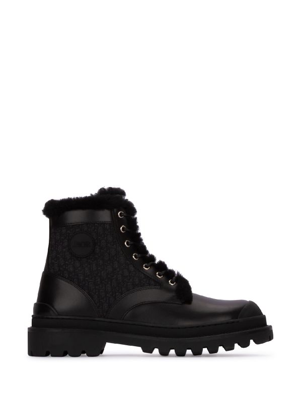 Oblique Lace Up Boots