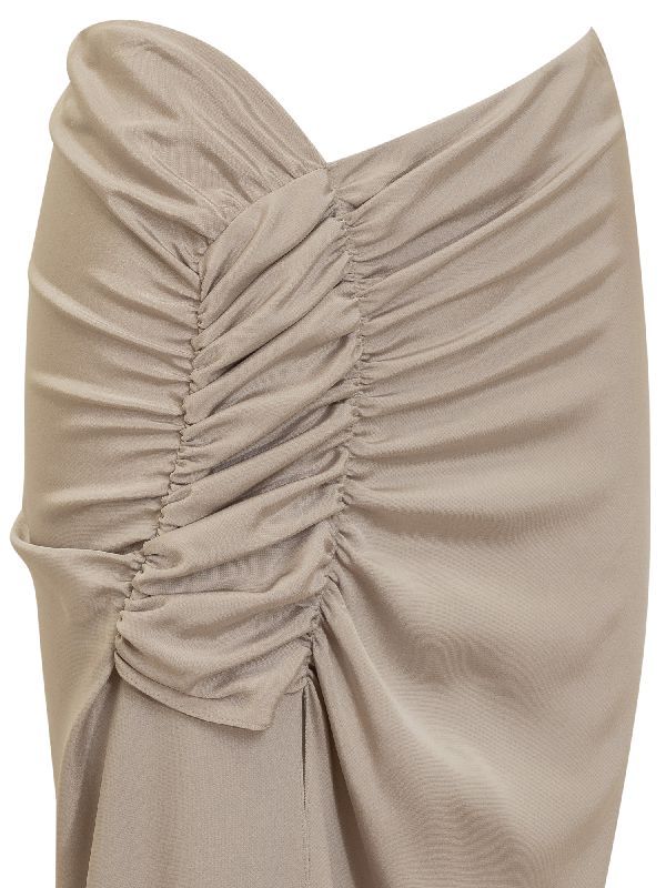 Wishaw Shirring Detail Silk Skirt