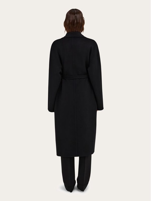 Single Breasted Wool Cashmere Long Coat
