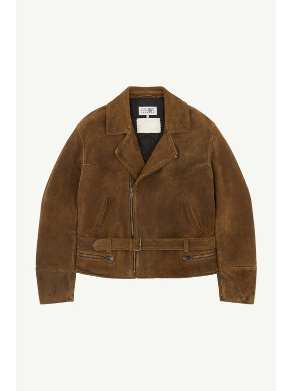 Brown Suede Biker Jacket