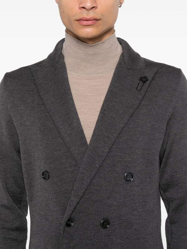 Boutonniere Double Wool Cardigan