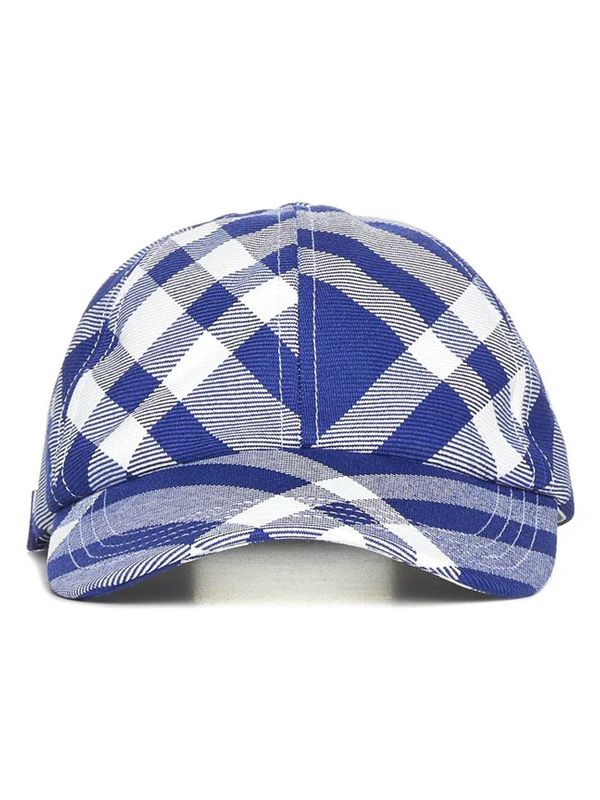 Check Pattern Wool Blend Baseball Cap