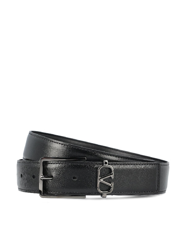 V Logo Calfskin Belt