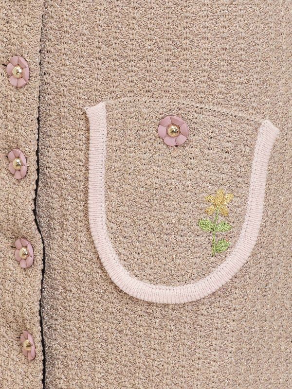 Chiara Embroidery Button-Up Mini Skirt