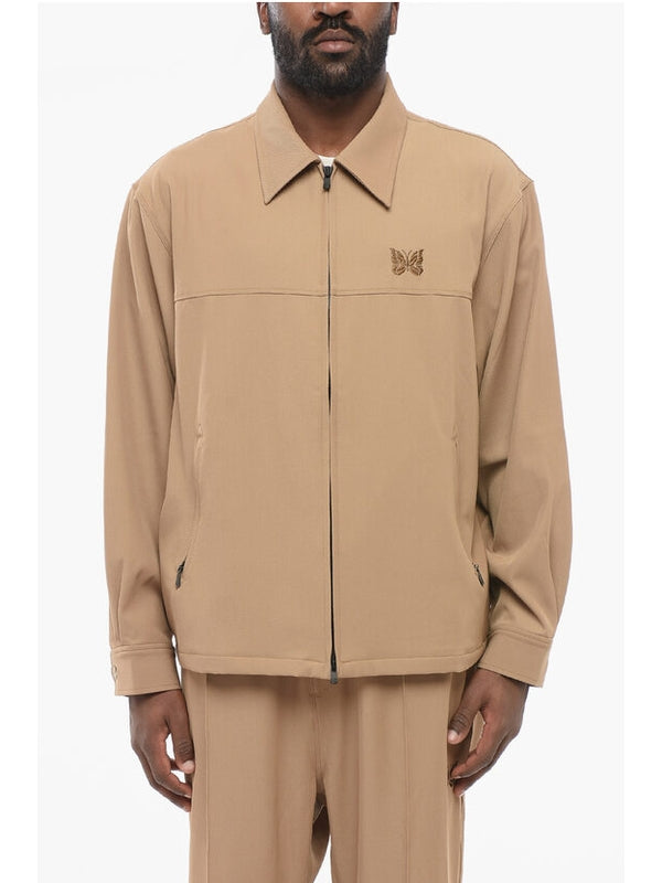 Butterfly Embroidery Zip-Up Jacket