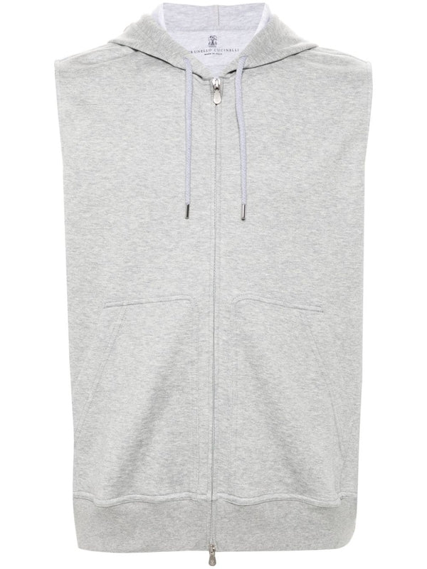 Cotton Blend Hood Vest