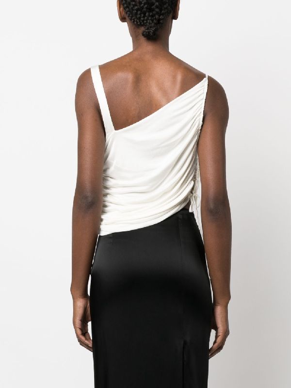 Asymmetric Draped Sleeveless Top