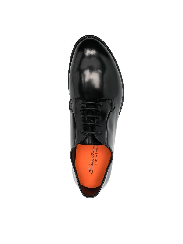 Shiny Leather Derby Shoes