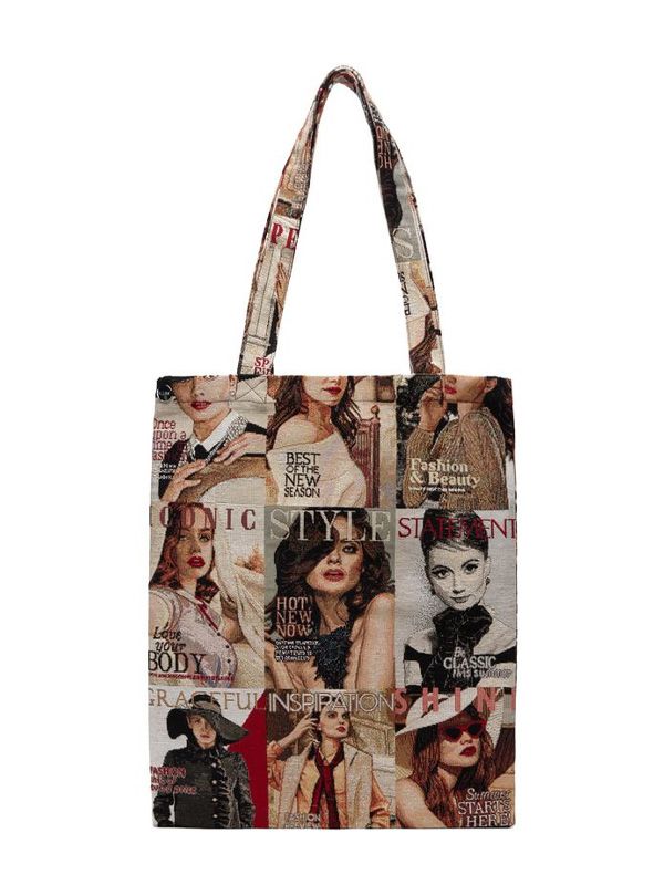 No75 Graphic Cotton Tote Bag