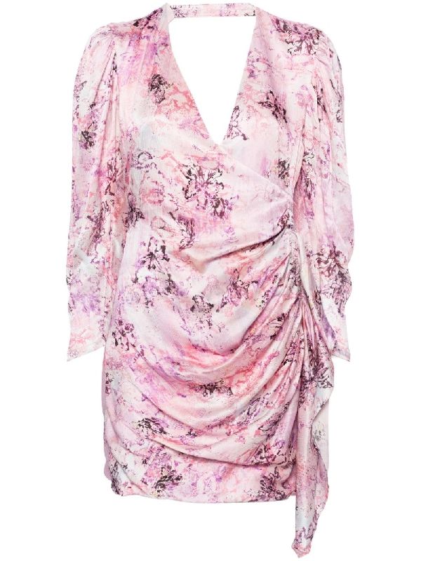 Flower
  Printing Drape Silk Dress