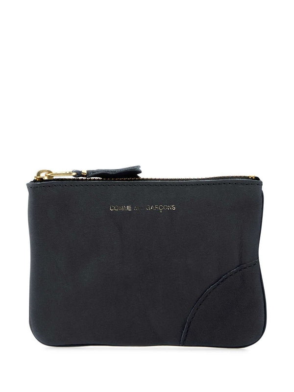 Washed Leather Zip Pouch