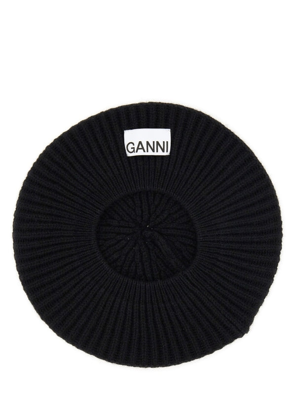 Logo Patch Wool Blend Beret