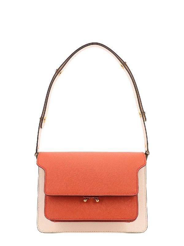 Bicolor Trunk Shoulder Bag