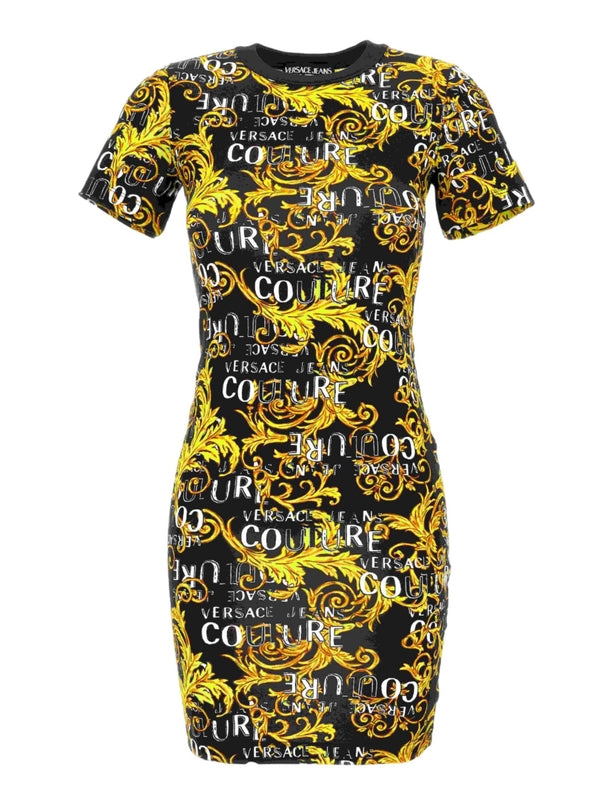 All-Over Printing Cotton Mini Dress