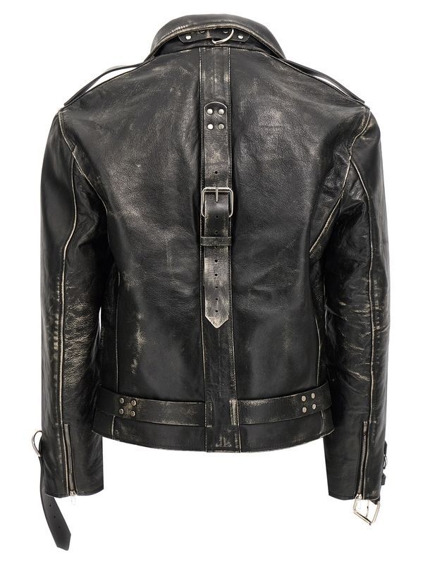 Distressed Leather Jacket