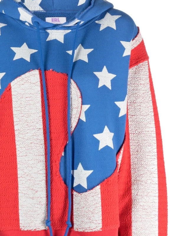 Flag Swirl Panel Cotton Hood