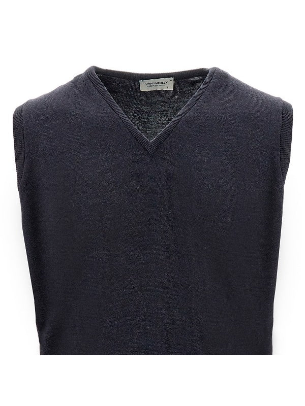 V-neck Wool Knit Vest