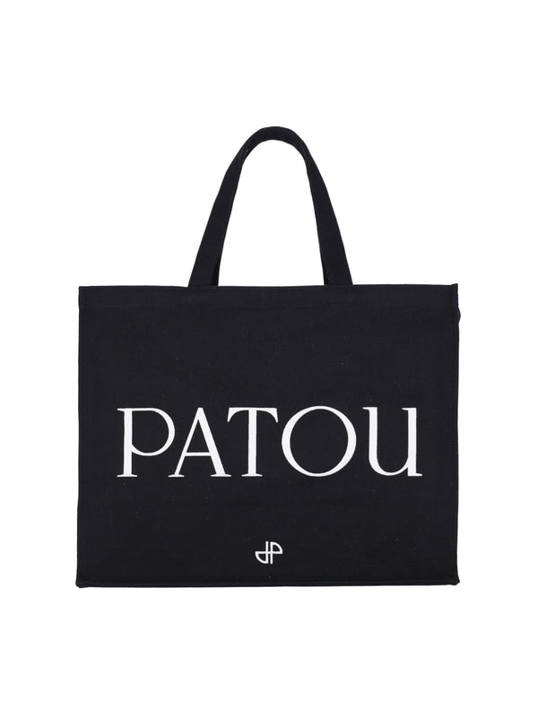 PATOU - Logo Cotton Tote Bag - Jente