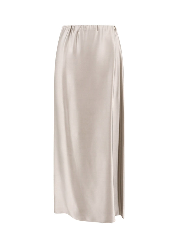 Slit Silk Skirt