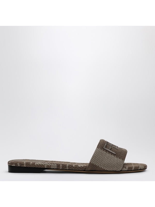 Sunshine Denim Effect Jacquard Slides