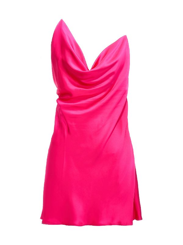 Drape Satin Slip Dress