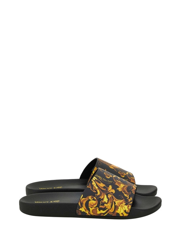 Versace Black Slides