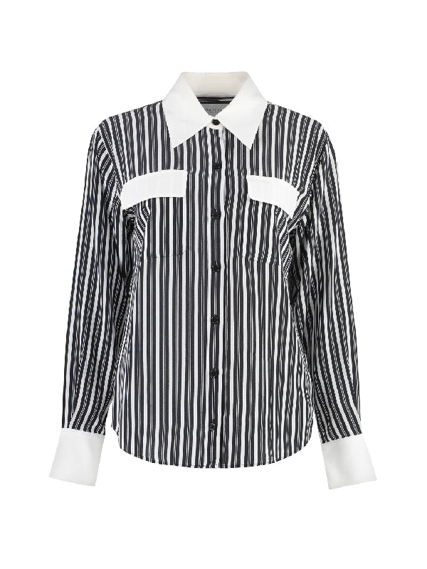 Stripe Silk Blouse