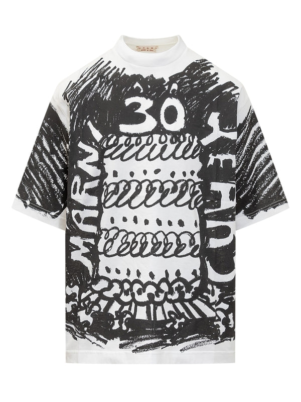 Allover Printed Short Sleeve T-Shirt