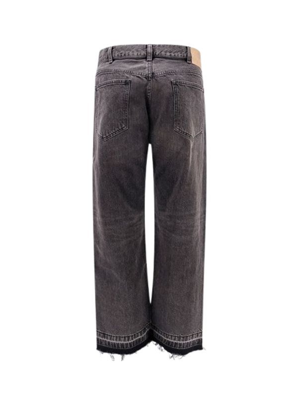 Distress Cotton Denim Pants