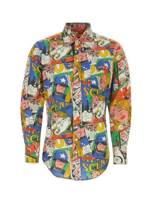 All-Over Comic Print Shirt