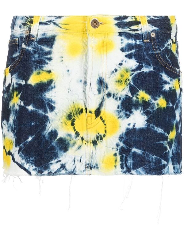 Moonrise Tie-Dye Denim Skirt