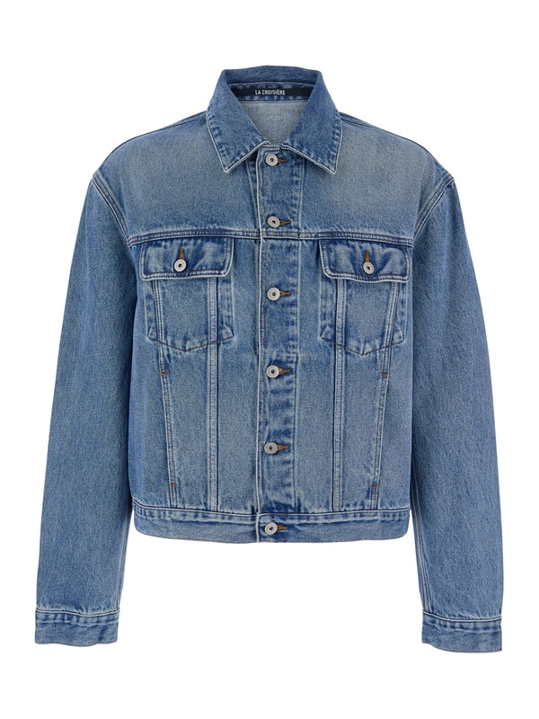 NIMES Back Logo Patch Trucker Denim Jacket