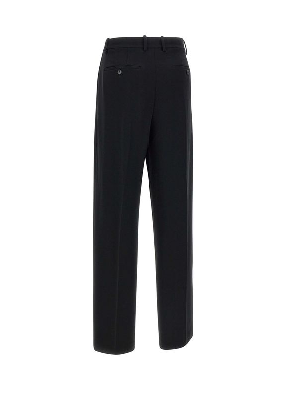 Straight Pin-Tuck Detail Pants