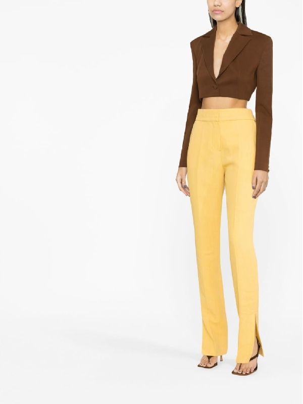 Tibau Slit Hem Linen Pants