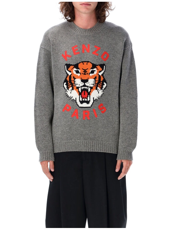 KENZO - Lucky Tiger Wool Blend Knit - Jente