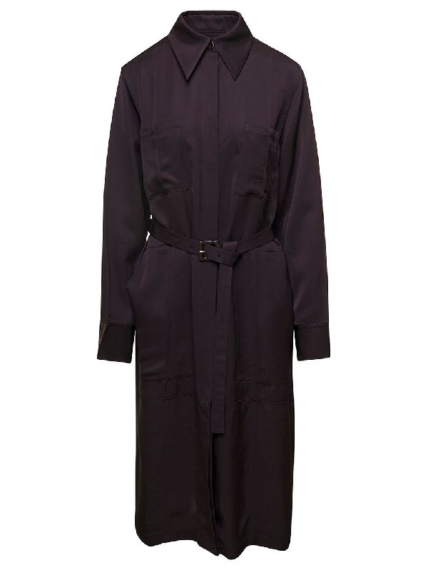 Waist Belt Viscose Coat