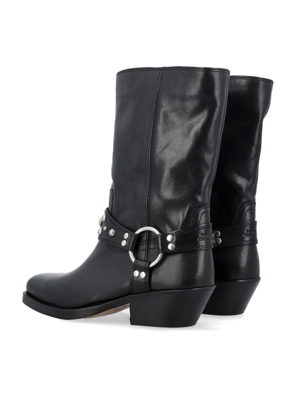 Antya Buckle Leather Boots