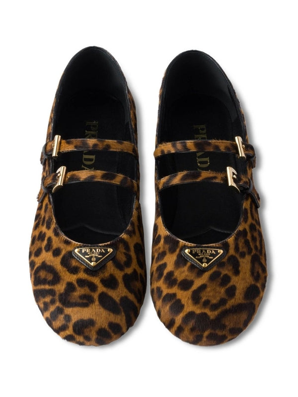 Prada Leopard Brown Flat Shoes