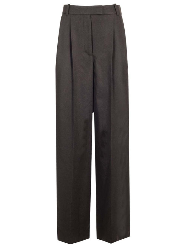 Pleated Wool Tailored Pants