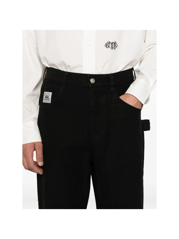 Bode Black Denim Pants