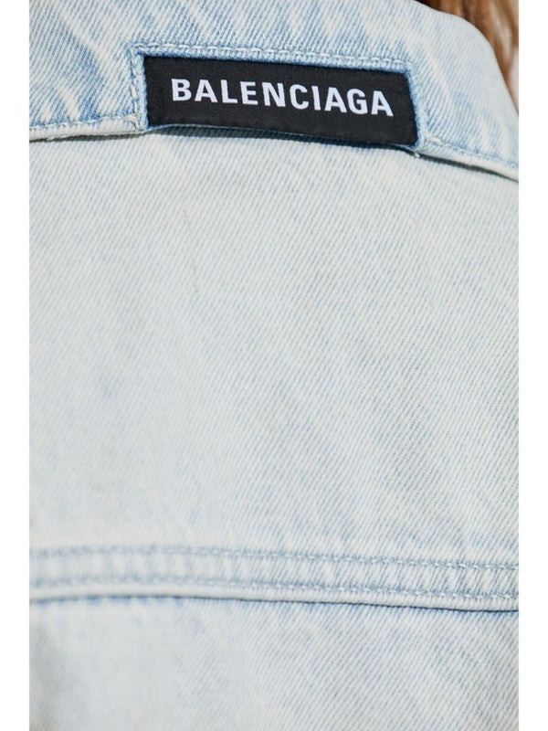 Logo Patch Cropped Denim
  Jacket