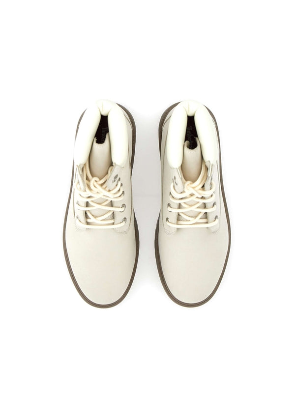 Timberland White Lace-Up Boots