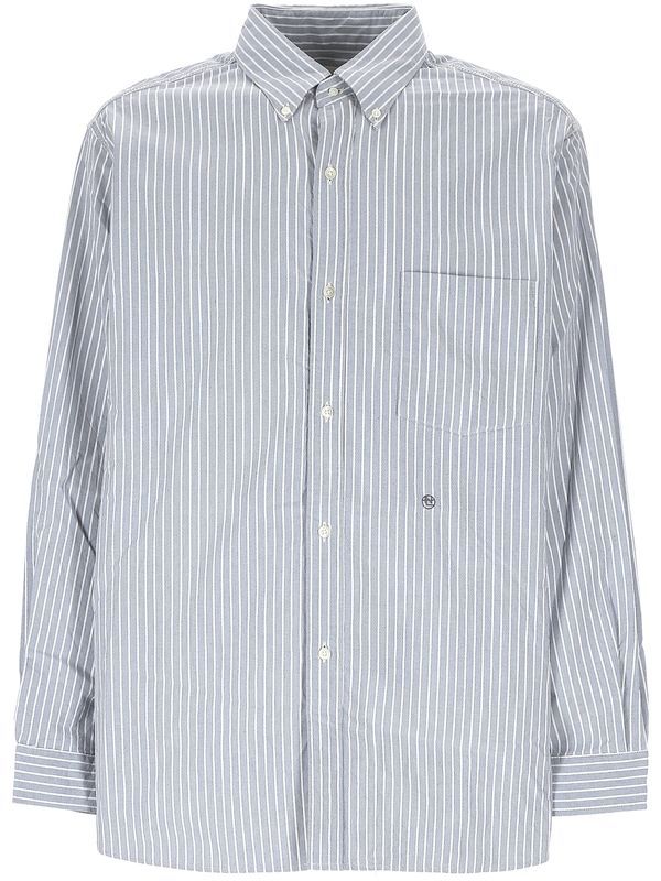 Logo Embroidered Stripe Shirt