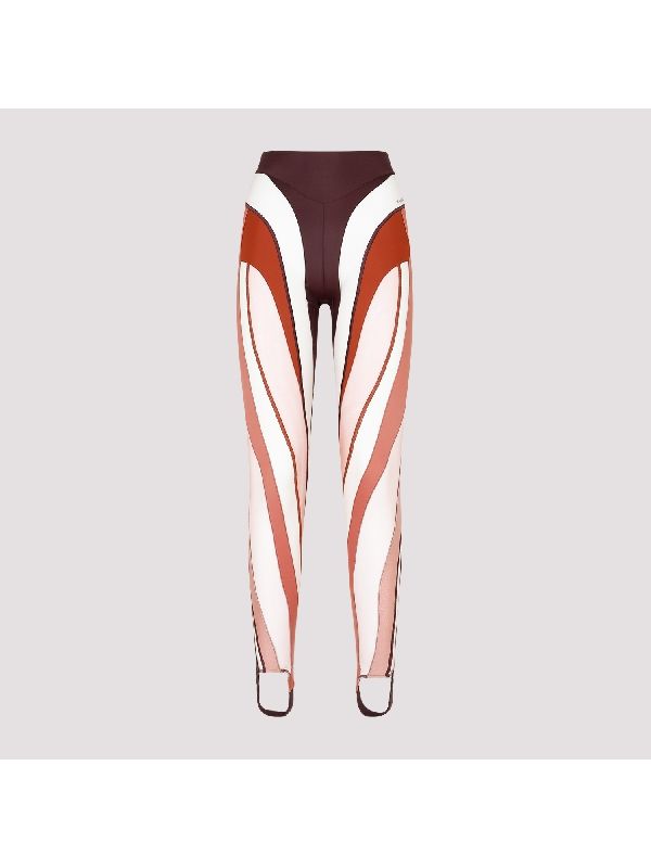 Sheer Spiral Stirrup Leggings