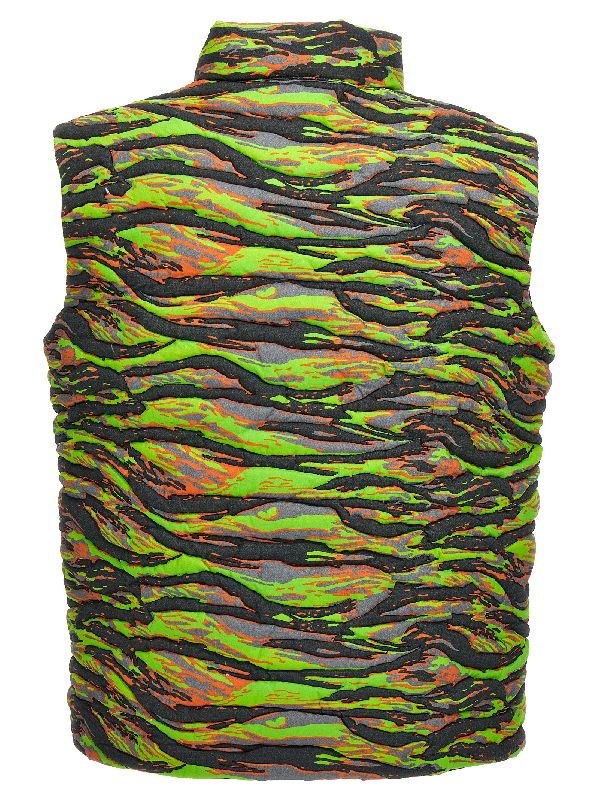 Camouflage High-Neck Padded Vest