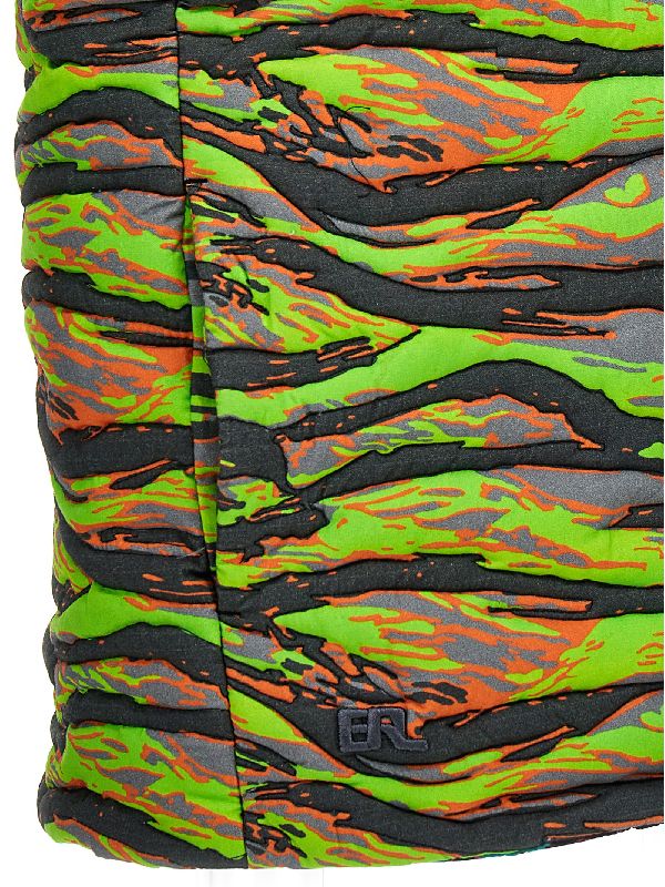 Camouflage High-Neck Padded Vest
