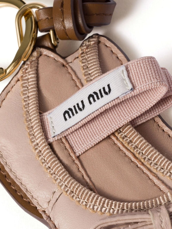 Leather Flat Shoes Keyring