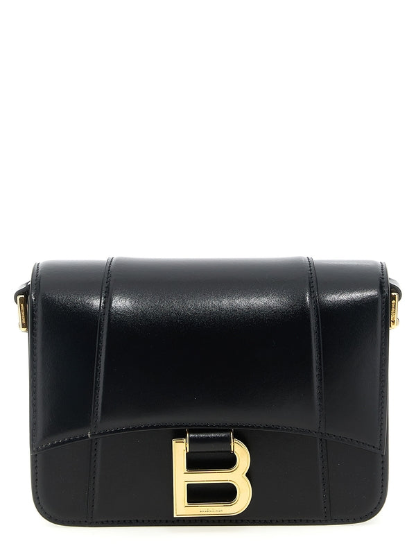 Balenciaga Hourglass Small Black Crossbody & Shoulder Bags