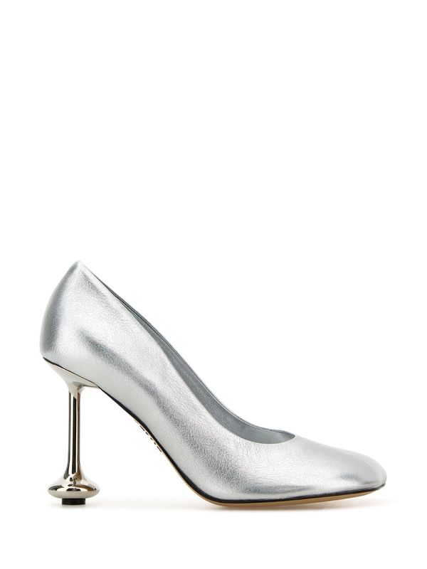 Metallic Leather Pumps Heels